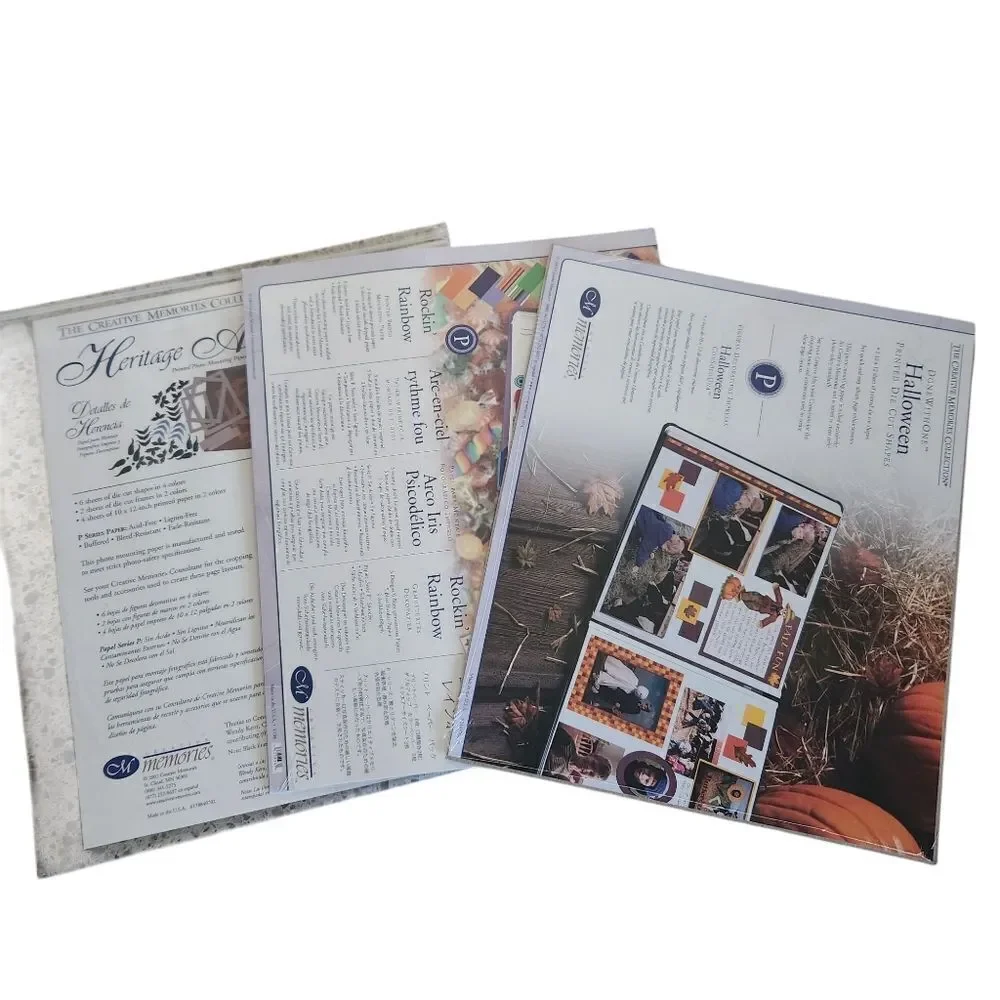 Creative Memories Scrapbook Paper and Photo Mounting Sets Bundle Crafting
